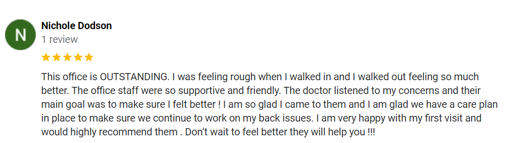 Chiropractic Towson MD Nichole Testimonial