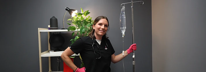 Nurse Practitioner with IV Therapy Station